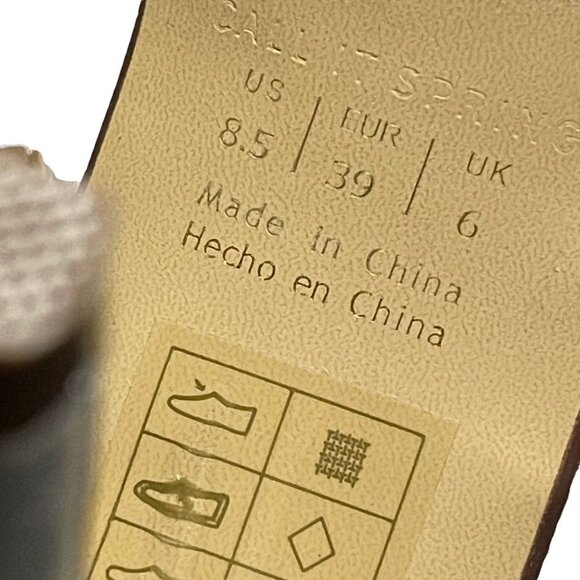 Call It Spring Vegan Silver Strappy Heels Women's Size 6.5 - Picture 7 of 7